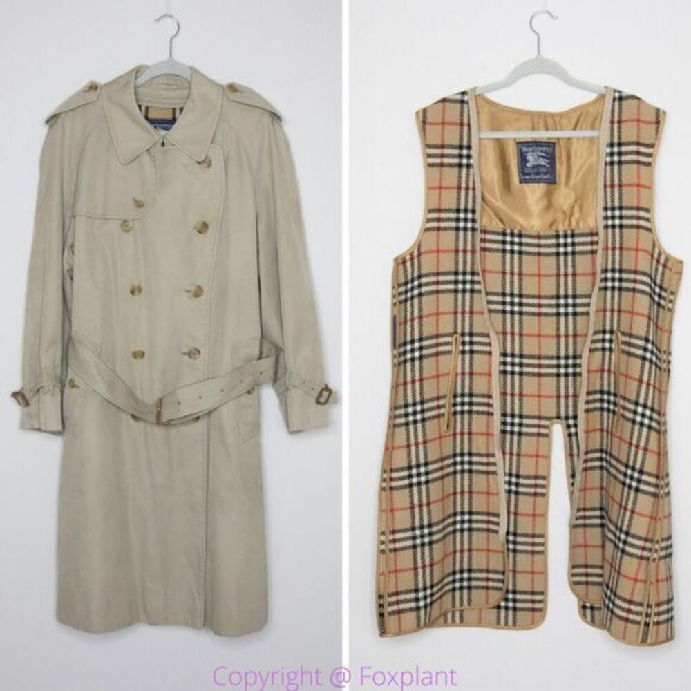 Certified authentic Burberry trench coat wool lining,‎ 52 Short